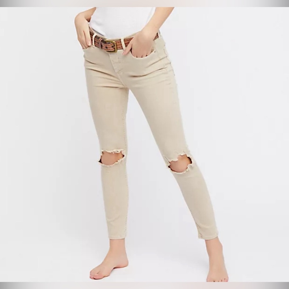 FREE PEOPLE High-Rise Busted Skinny Jeans